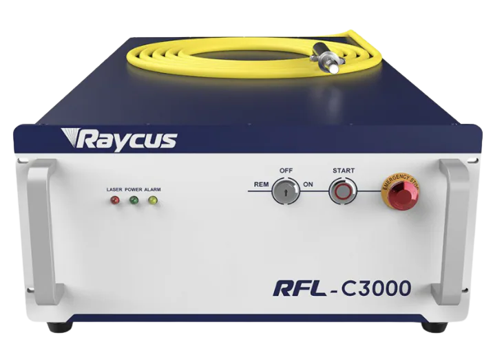 Sursă laser cu fibră Raycus, de putere mică — unitate compactă cu fibra de ieșire